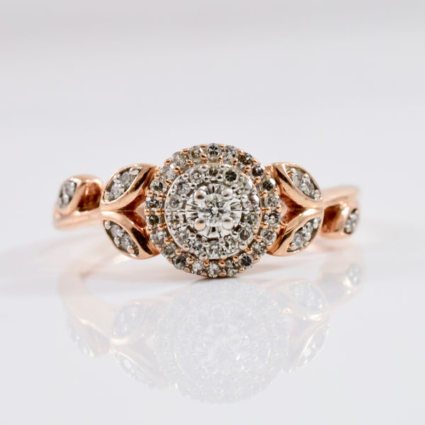 Floral Diamond Cluster Ring | 0.12 ctw SZ 5 |