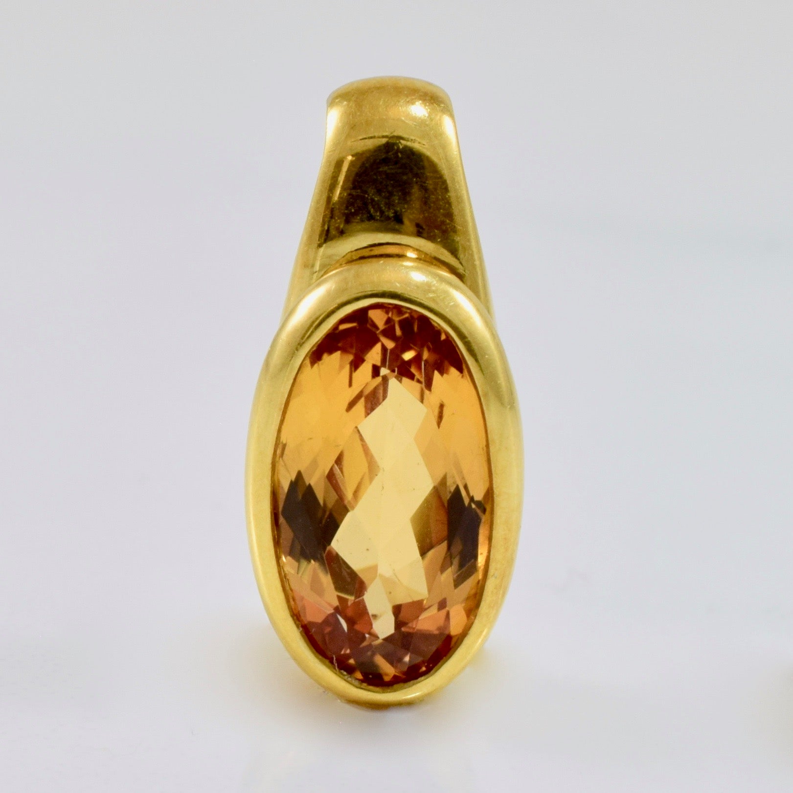 Bezel Set Imperial Topaz Pendant