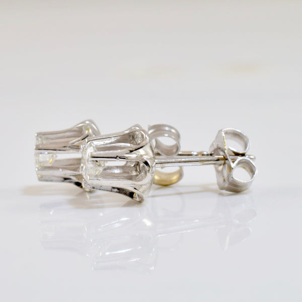 Belcher Set Diamond Stud Earrings | 0.30 ctw |