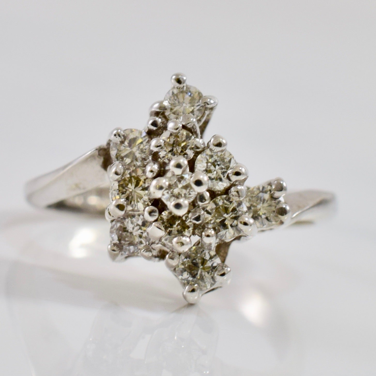 Diamond Cluster Bypass Ring | 0.50 ctw SZ 4.5 |