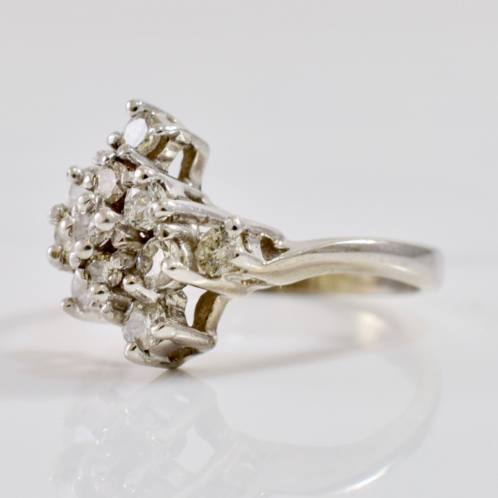 Diamond Cluster Bypass Ring | 0.50 ctw SZ 4.5 |