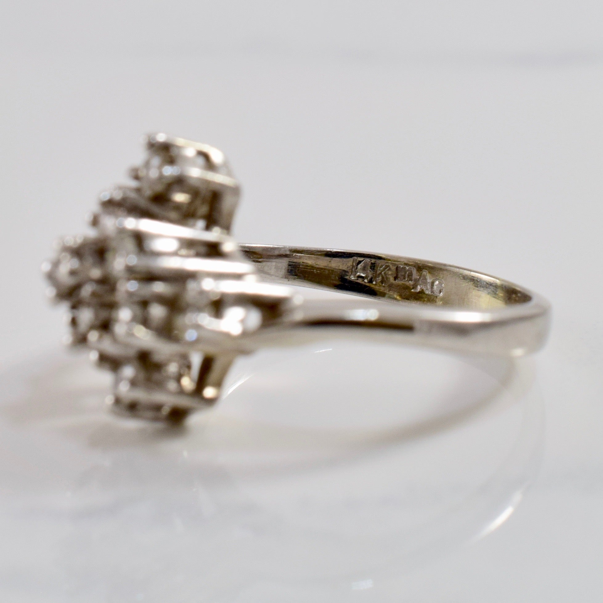 Diamond Cluster Bypass Ring | 0.50 ctw SZ 4.5 |