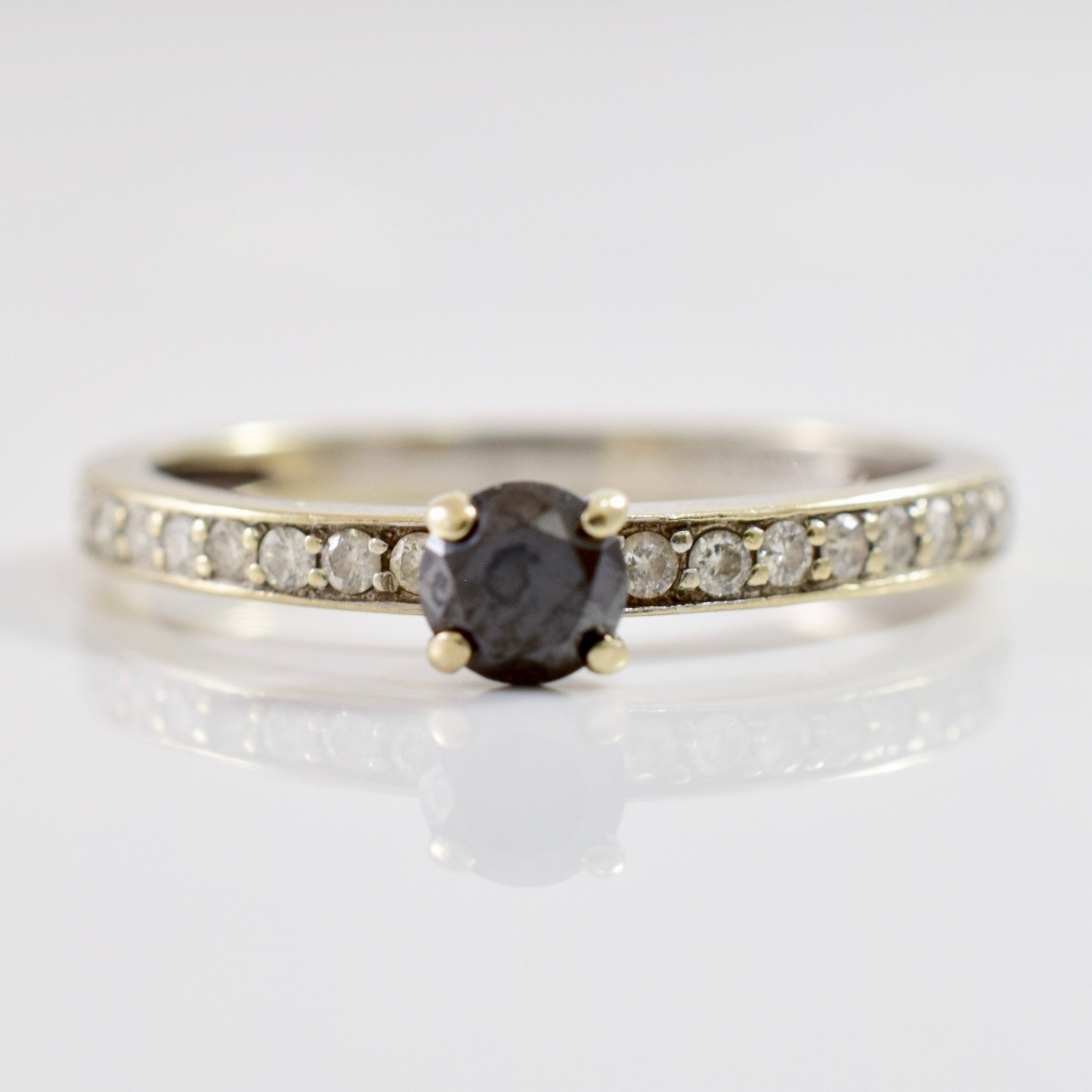 Black Diamond Engagement Ring | 0.30 ctw SZ 5.5 |