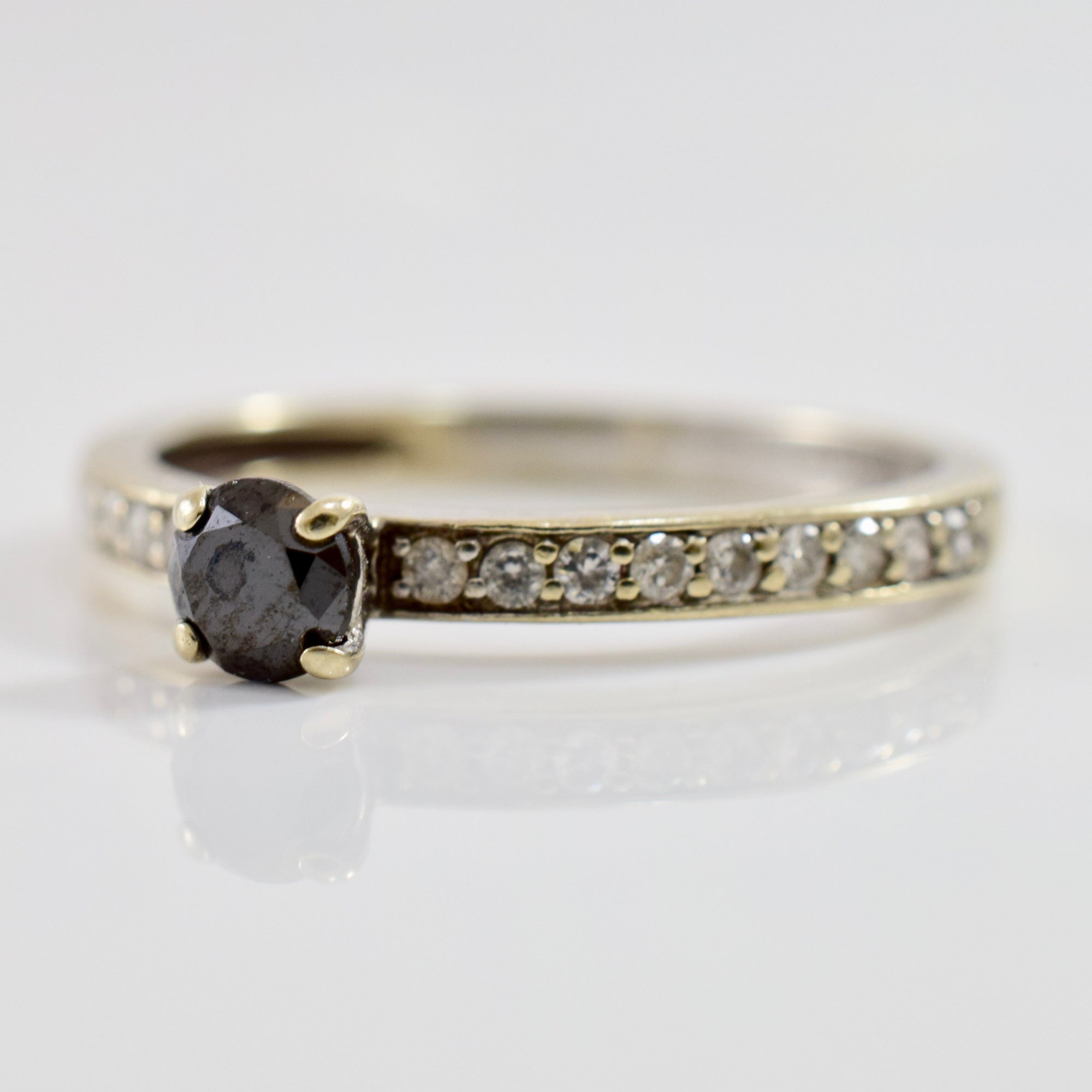 Black Diamond Engagement Ring | 0.30 ctw SZ 5.5 |