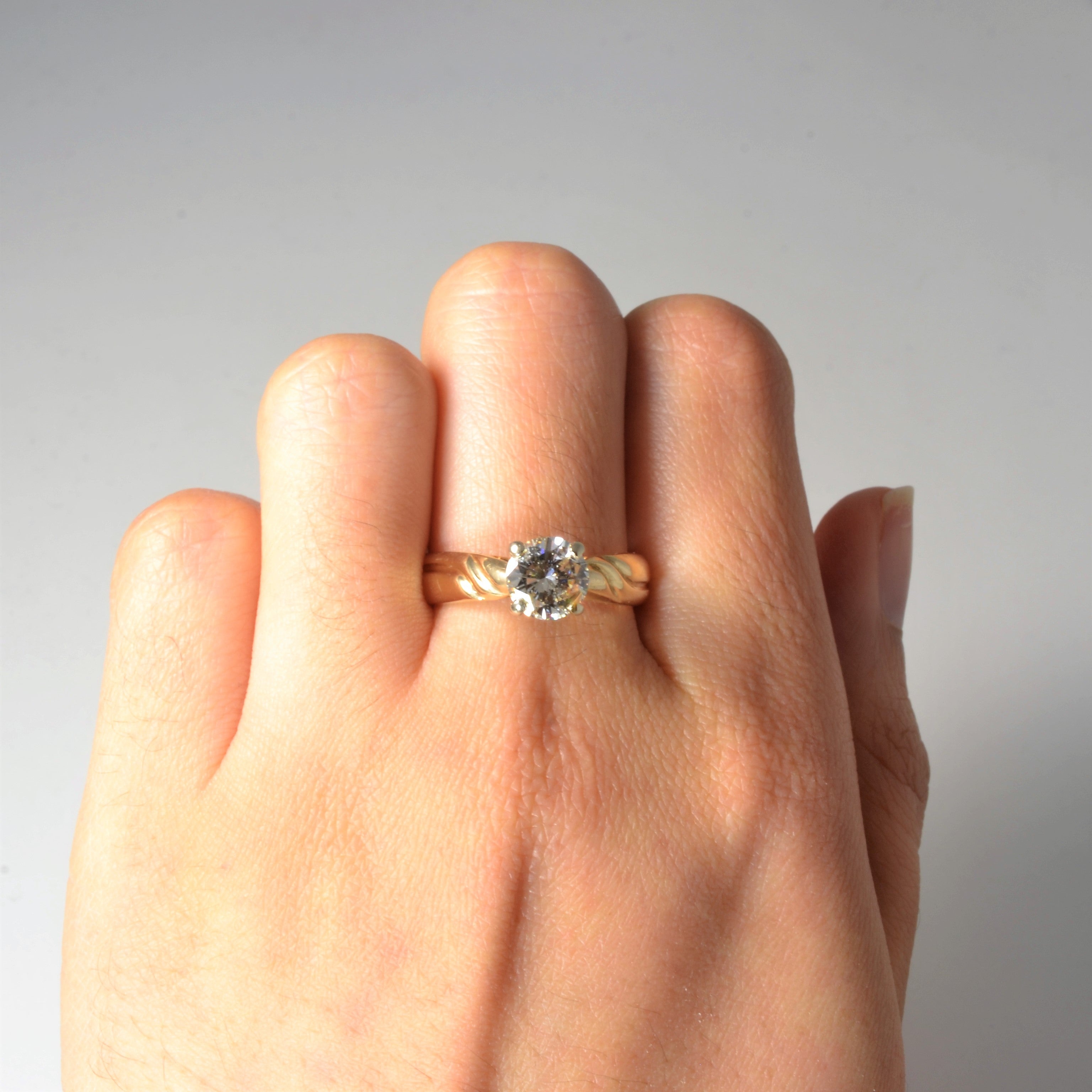 Yellow Gold Solitaire Diamond Engagement Ring | 1.26ct | SZ 8.25 |