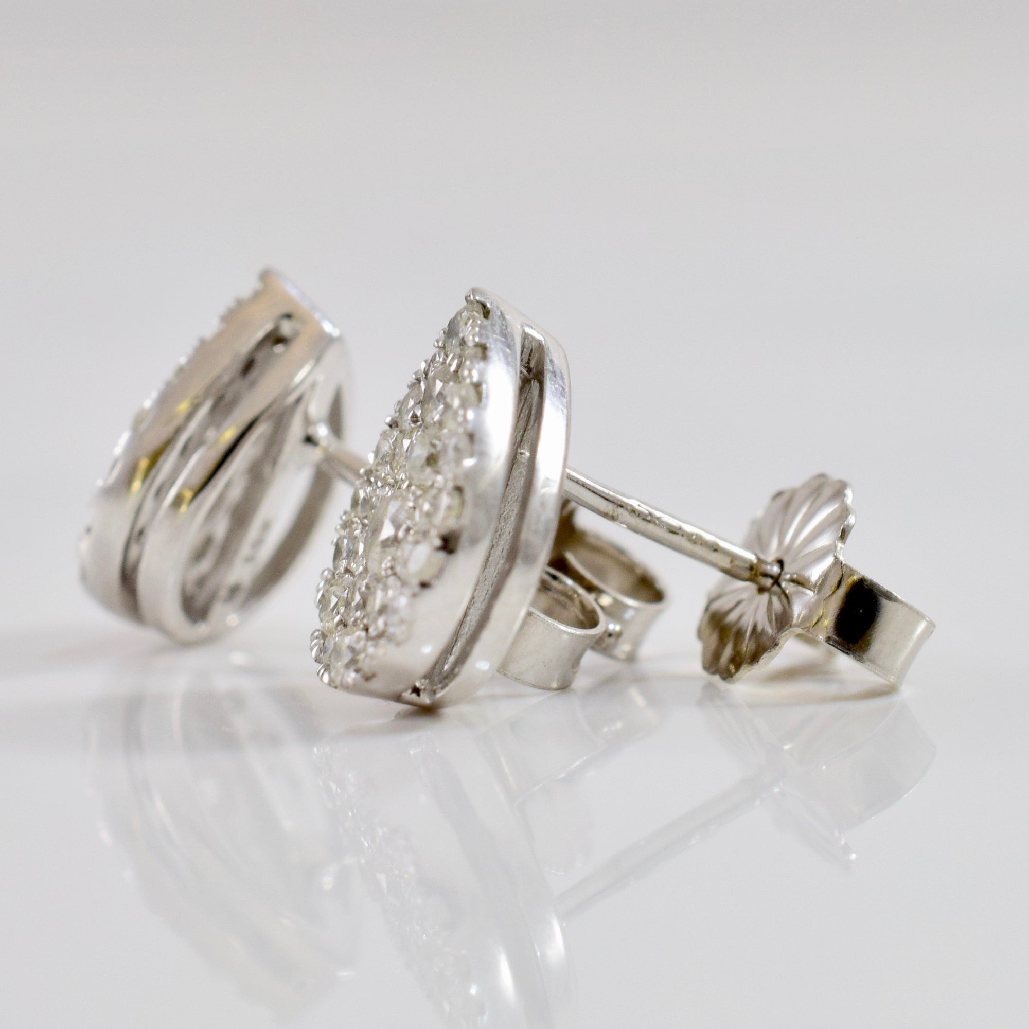 Pear Shaped Diamond Cluster Earrings | 0.30 ctw |