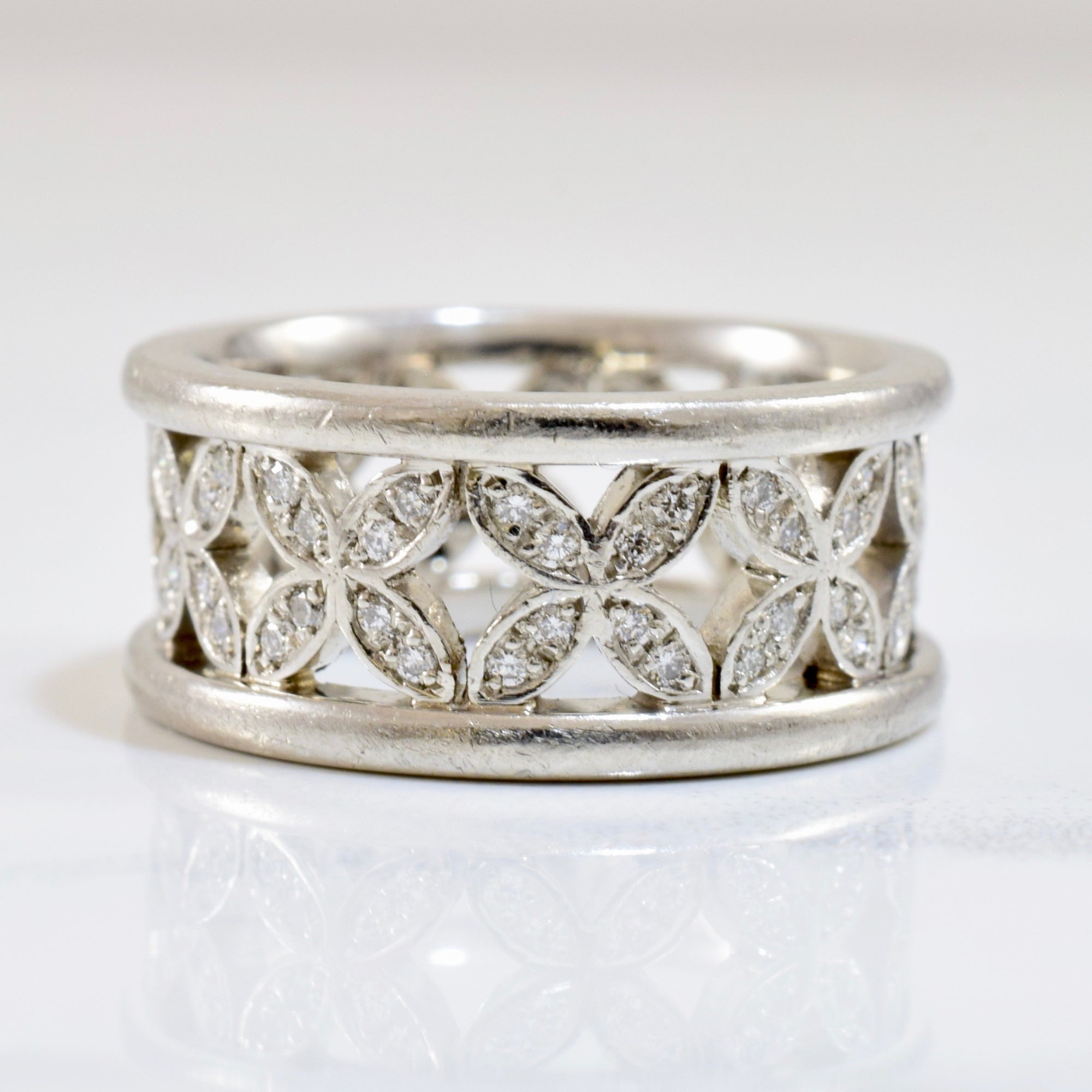 Floral Diamond Silhouette Ring | 0.50 ctw SZ 5.25 |