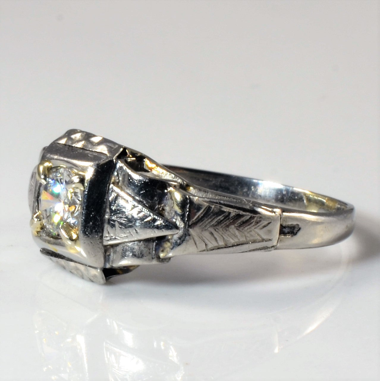 Late 1920s Diamond Engagement Ring | 0.28ct | SZ 6.5 |