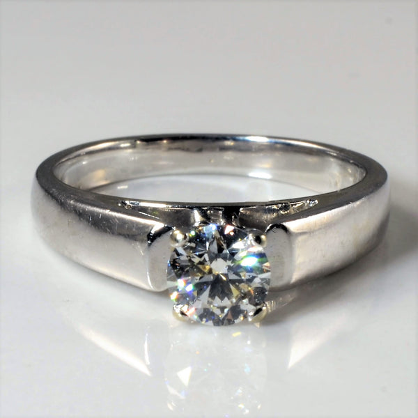 Tapered Solitaire Diamond Engagement Ring | 0.45ct | SZ 5.5 |