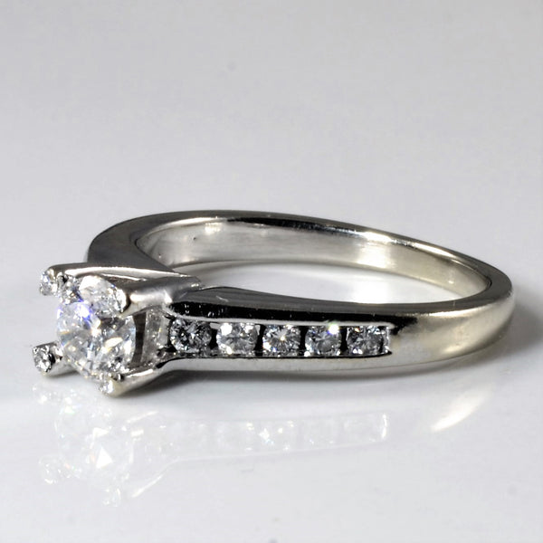 Side Channel Diamond Engagement Ring | 0.71ctw | SZ 5.75 |