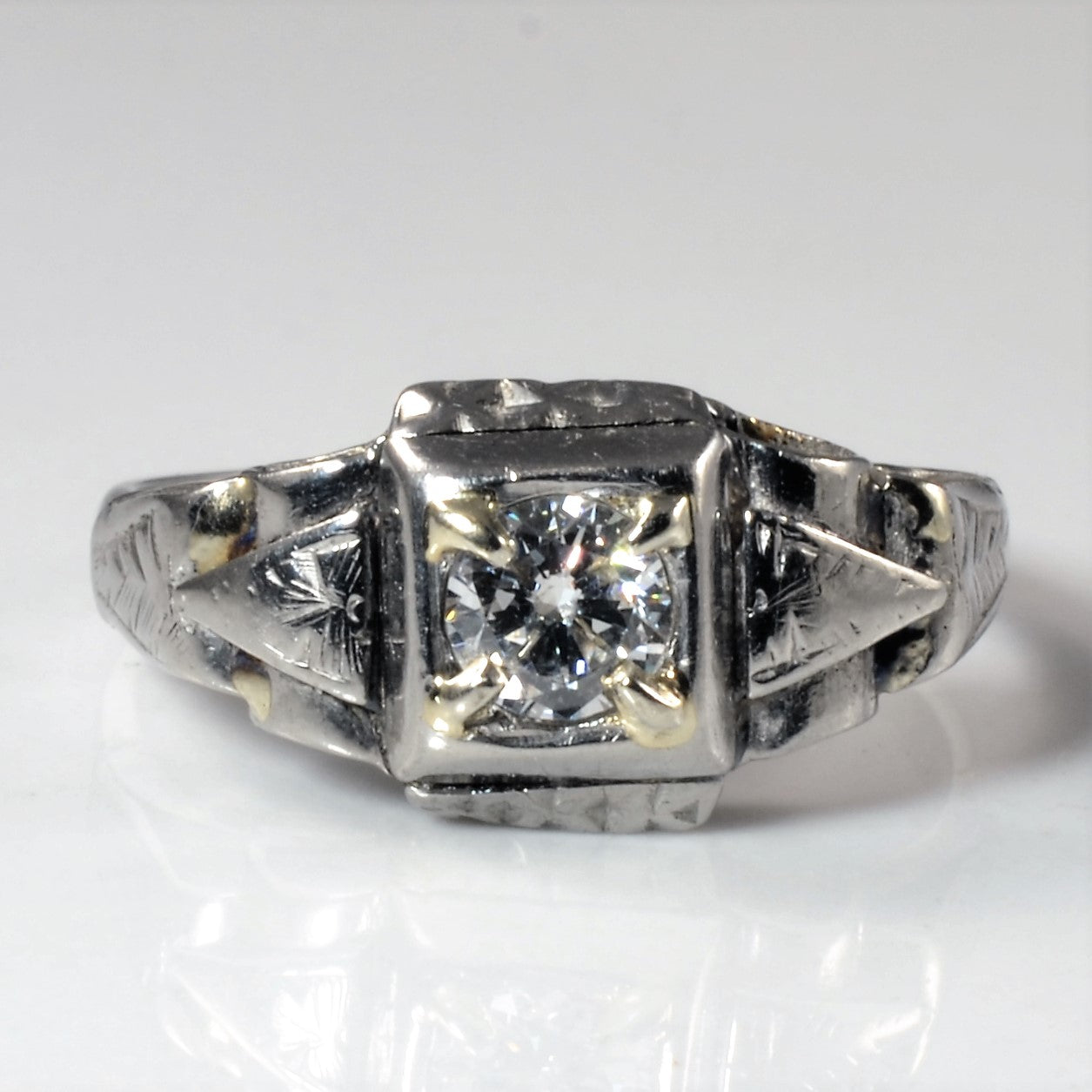 Late 1920s Diamond Engagement Ring | 0.28ct | SZ 6.5 |