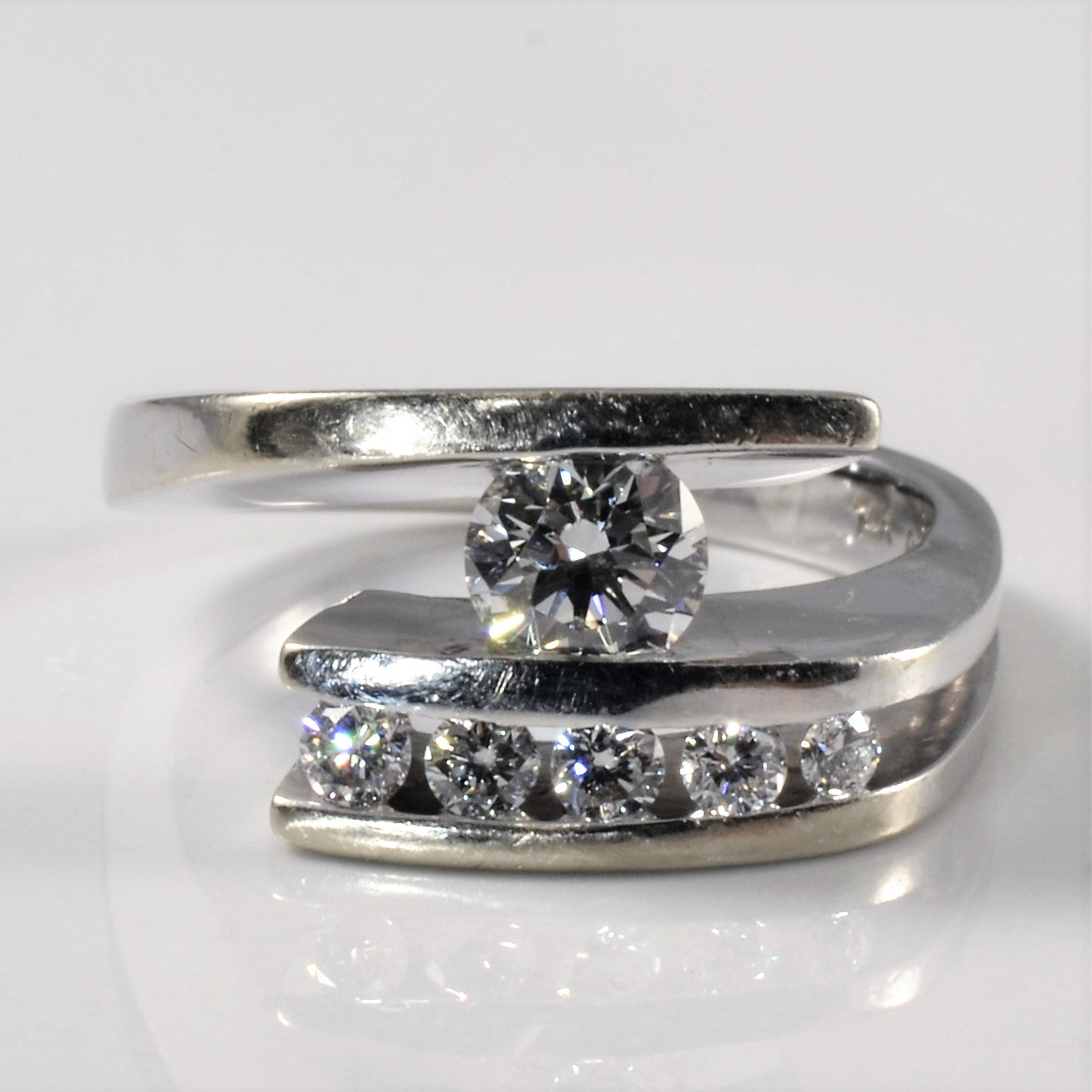 Polar Ice Canadian Diamond Bypass Ring | 0.77ctw | SZ 7.75 |