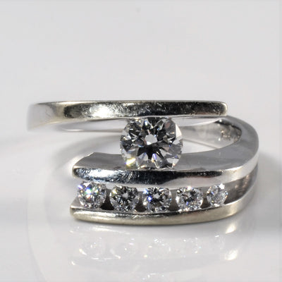 Polar Ice Canadian Diamond Bypass Ring | 0.77ctw | SZ 7.75 |
