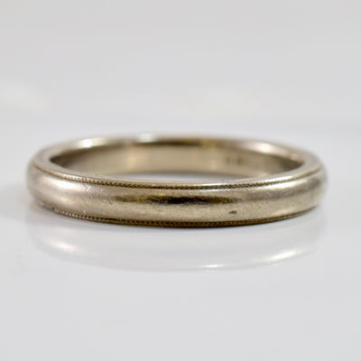 Birks' White Gold Milgrain Band | SZ 6.75 |