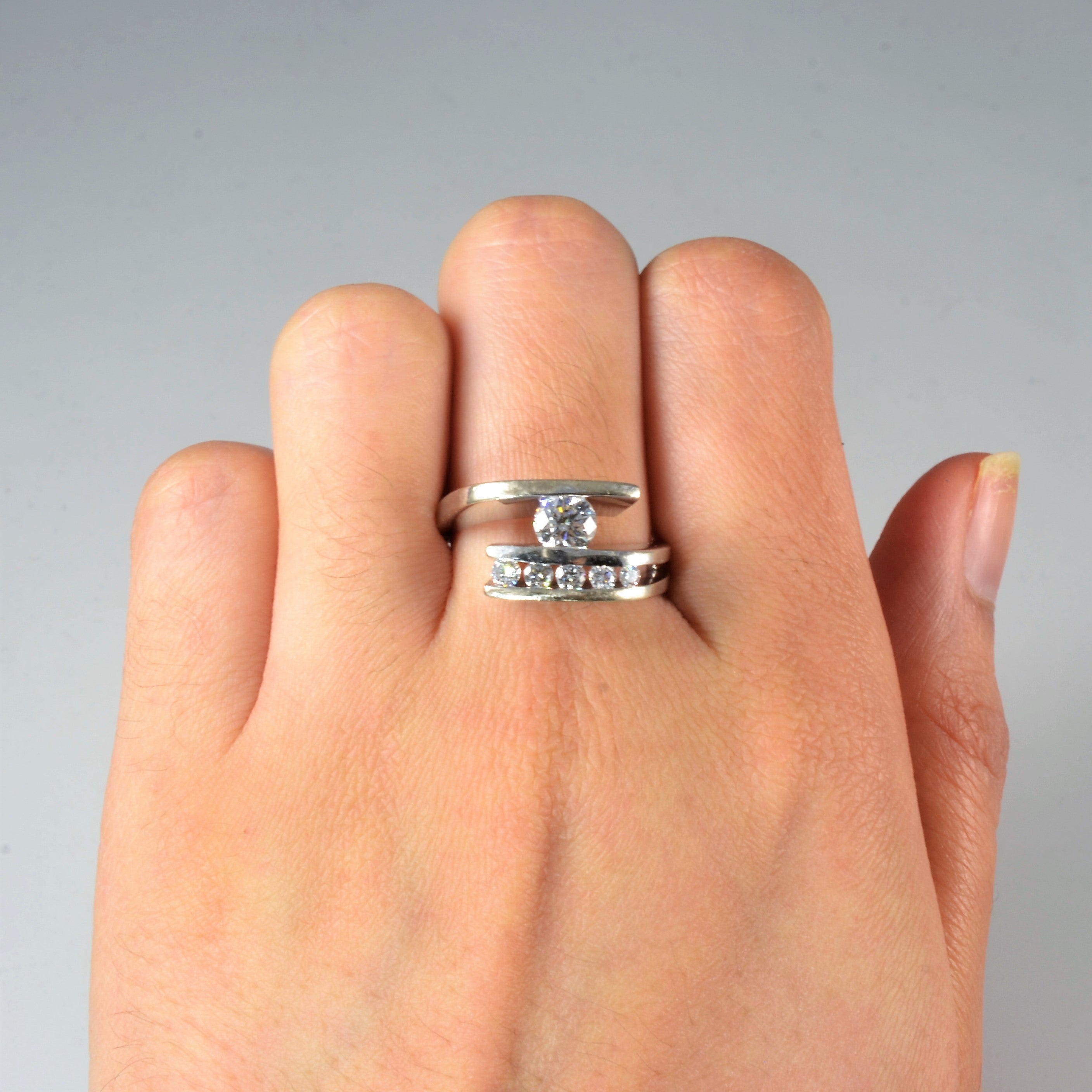Polar Ice Canadian Diamond Bypass Ring | 0.77ctw | SZ 7.75 |