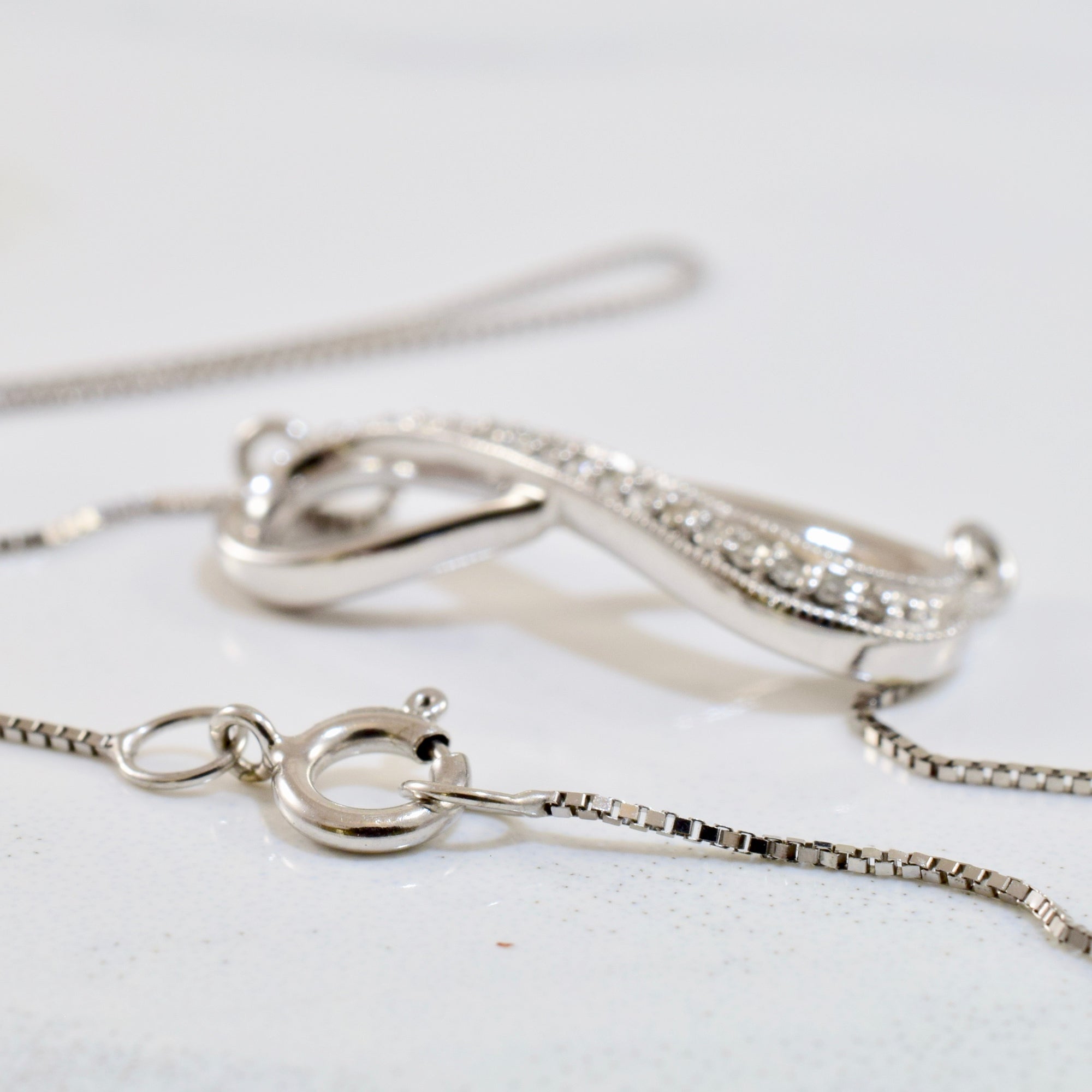 Diamond Infinity Pendant and Necklace | 0.04 ctw SZ 19