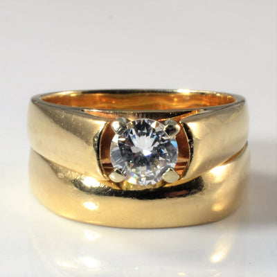 Tapered Diamond Wedding Set | 0.47ct | SZ 4.25 |