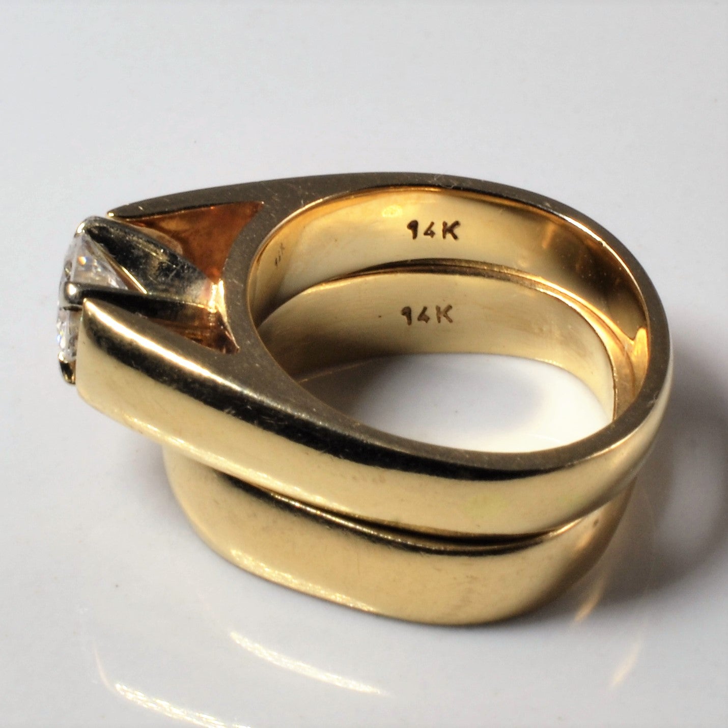 Tapered Diamond Wedding Set | 0.47ct | SZ 4.25 |