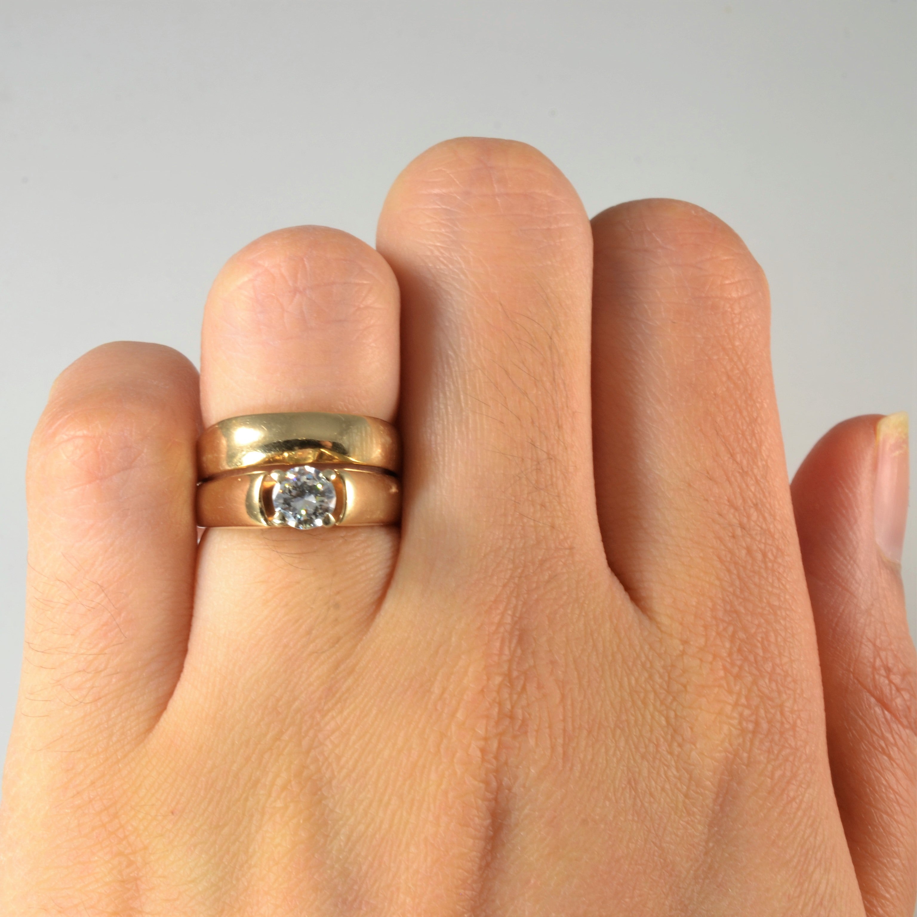 Tapered Diamond Wedding Set | 0.47ct | SZ 4.25 |