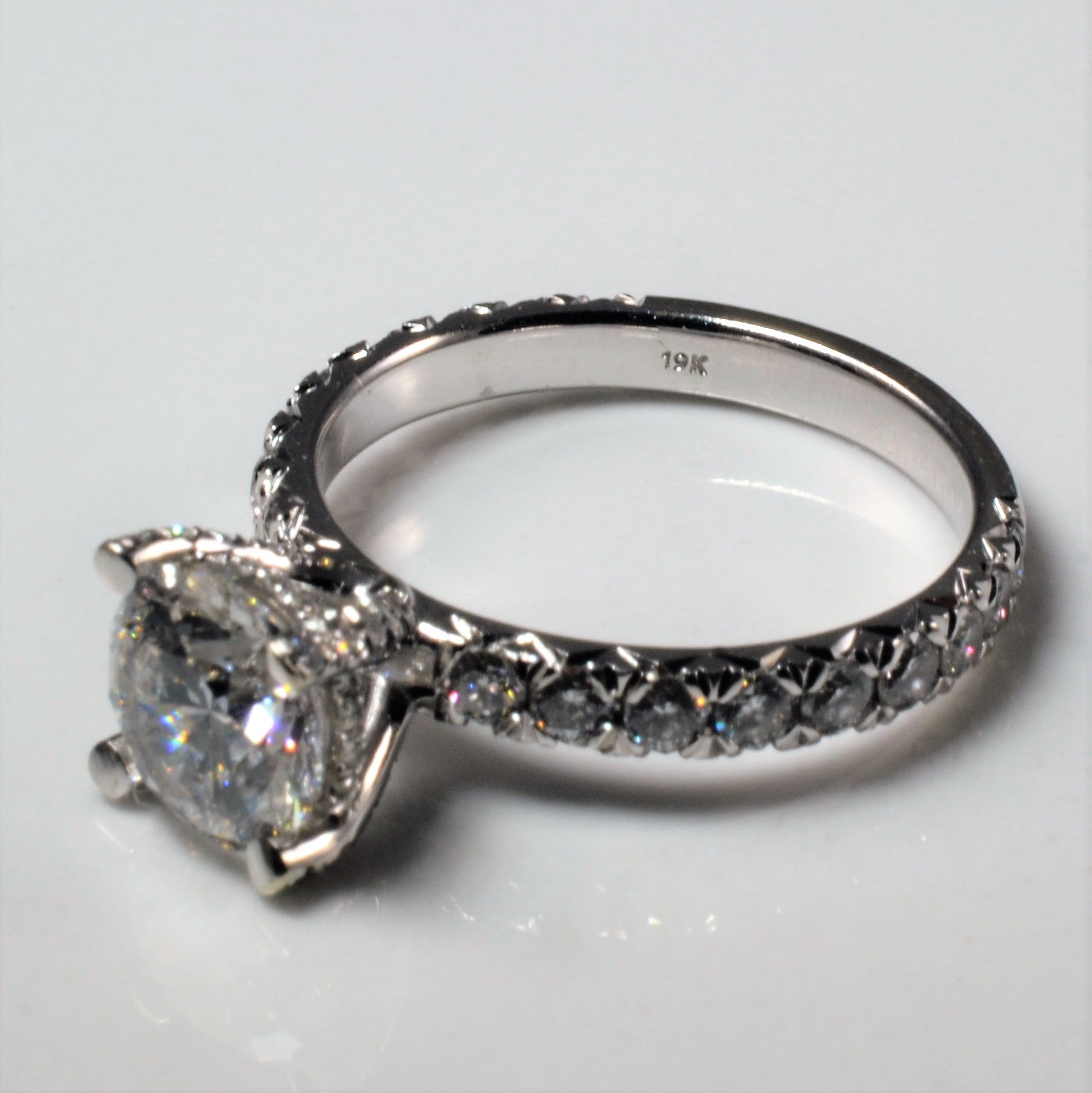 Sparkling Diamond Gallery Engagement Ring | 2.57ctw | SZ 7.25 |