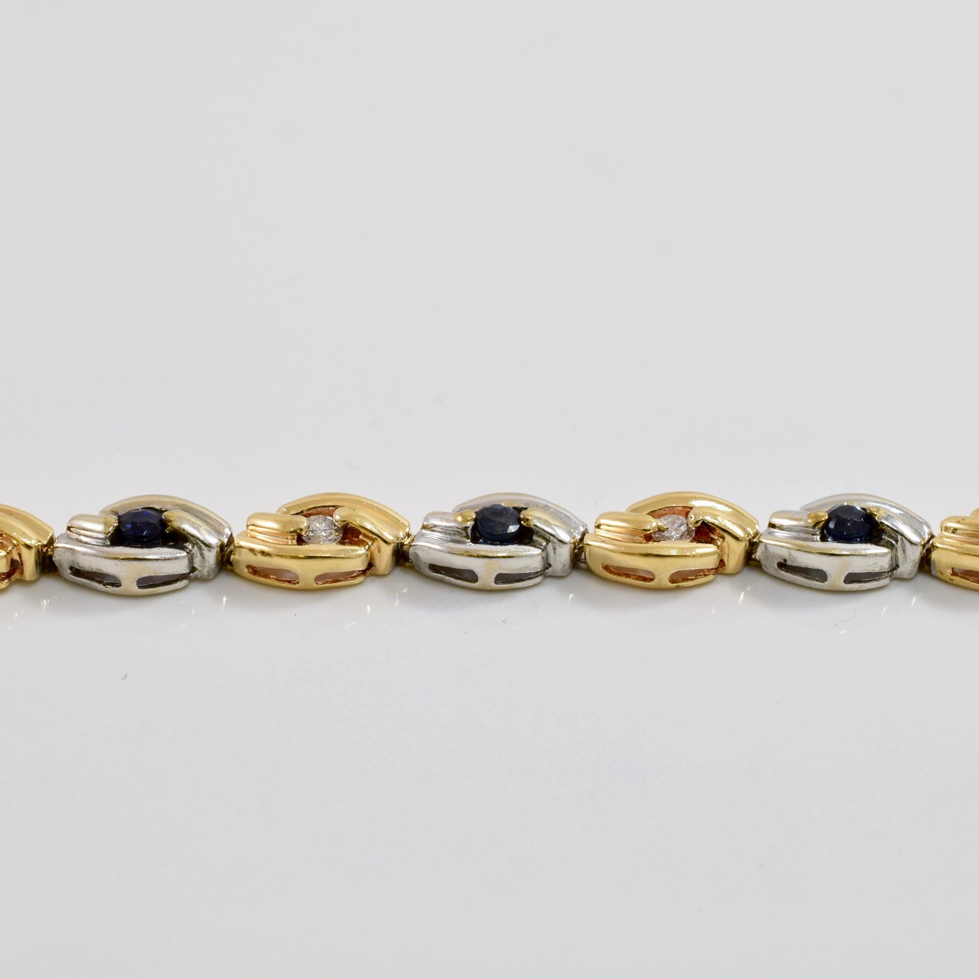 Diamond and Sapphire Tennis Bracelet | 0.50 ctw SZ 7.5