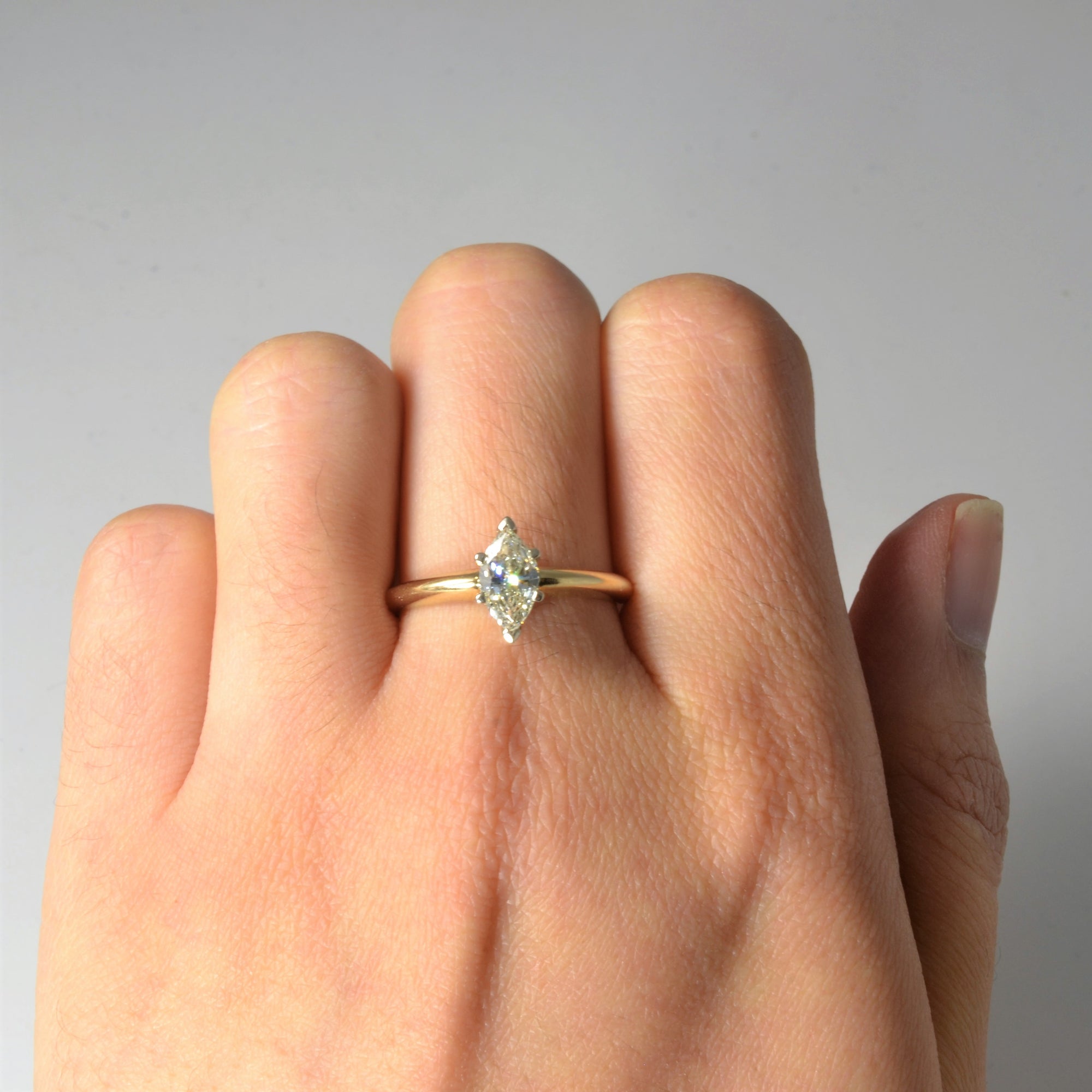Solitaire Marquise Diamond Engagement Ring | 0.55ct | SZ 8.25 |