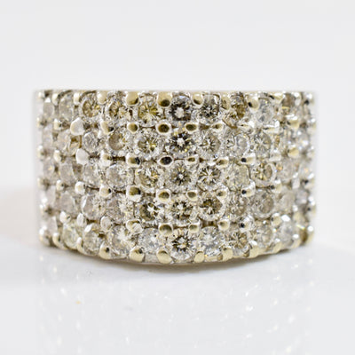 Thick Pave Set Diamond Band | 1.37 ctw SZ 5.5 |