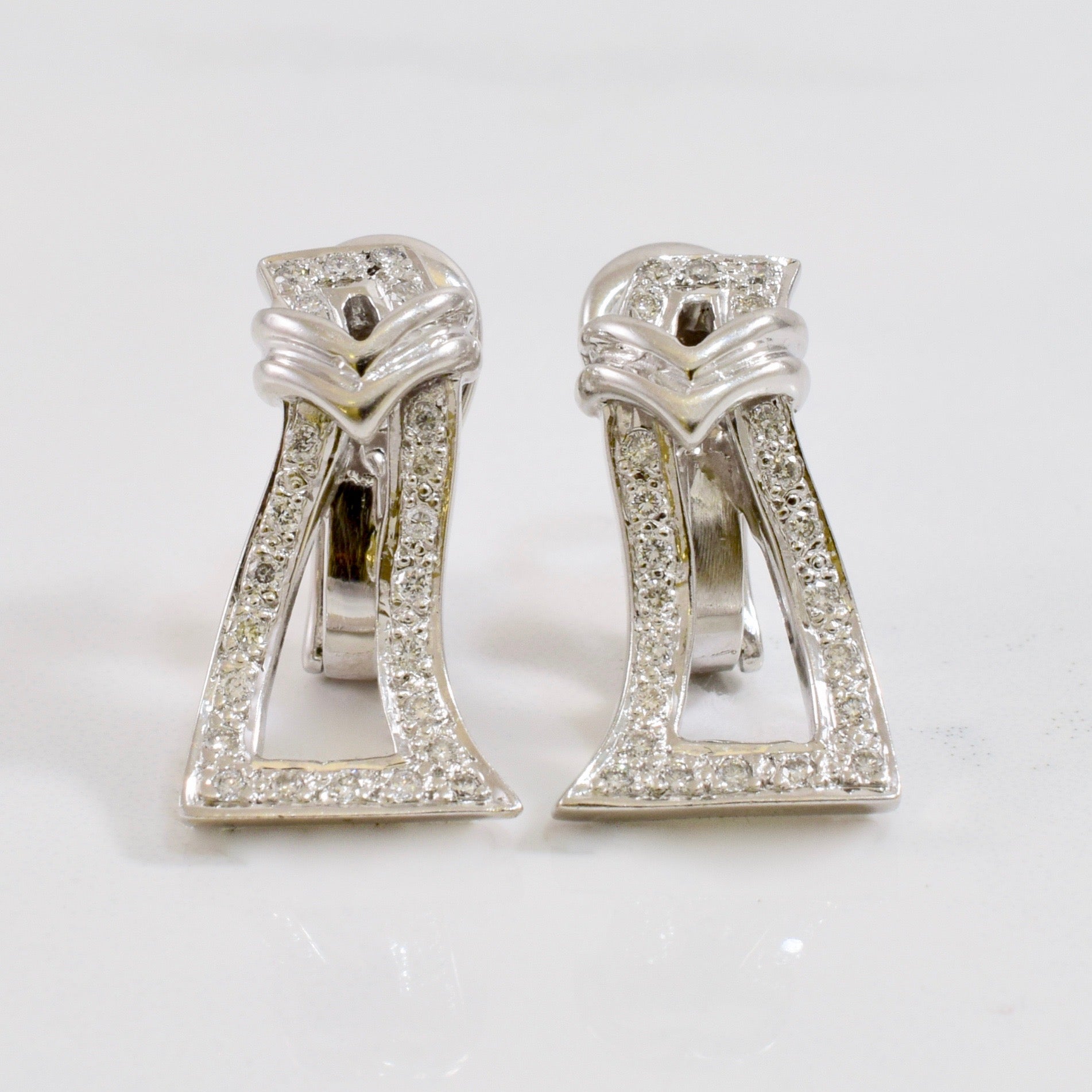 Pave Diamond Rectangular Earrings | 0.23 ctw |