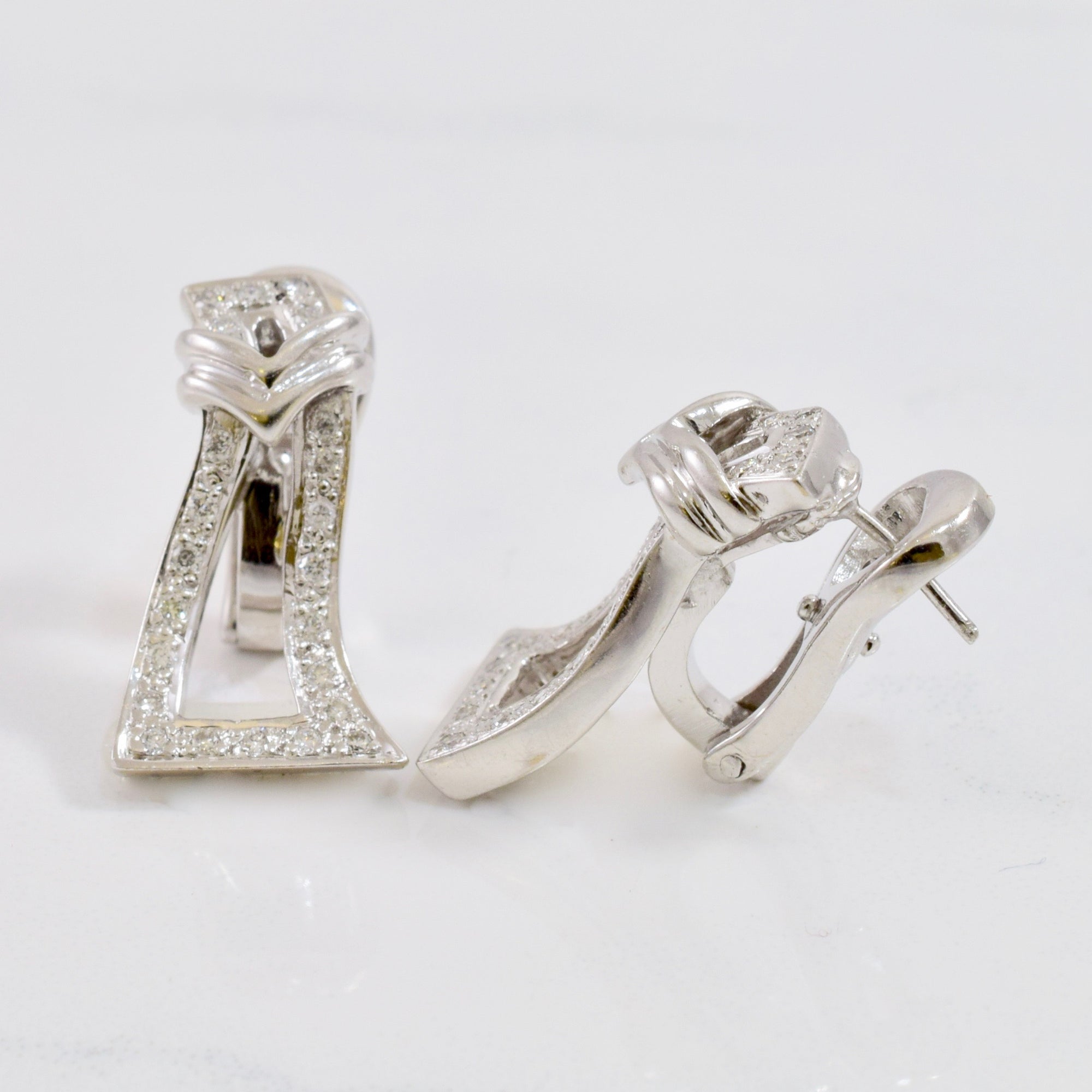 Pave Diamond Rectangular Earrings | 0.23 ctw |