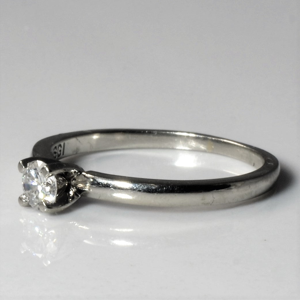 Petite Solitaire Diamond Ring | 0.10ctw | SZ 3.5 |