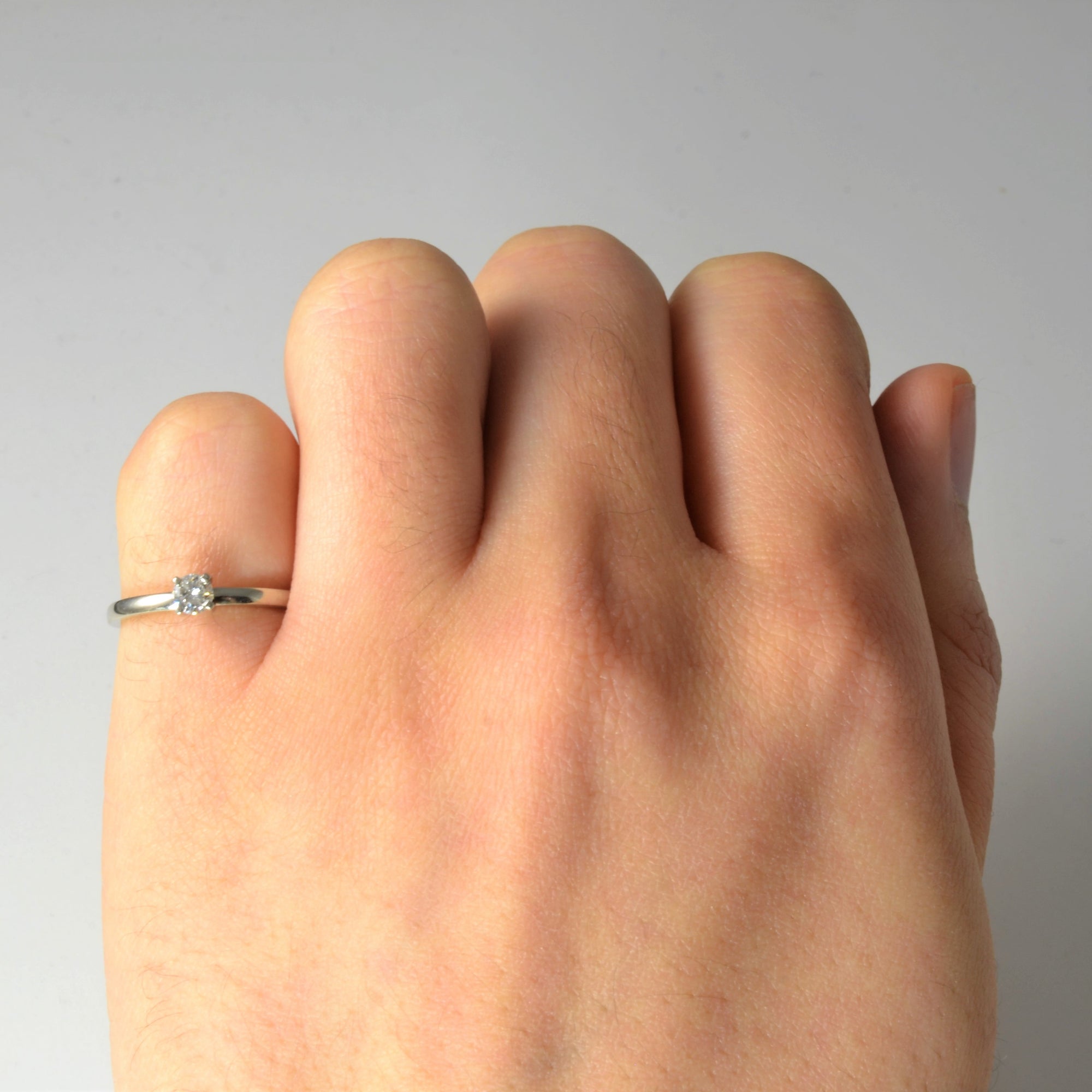 Petite Solitaire Diamond Ring | 0.10ctw | SZ 3.5 |