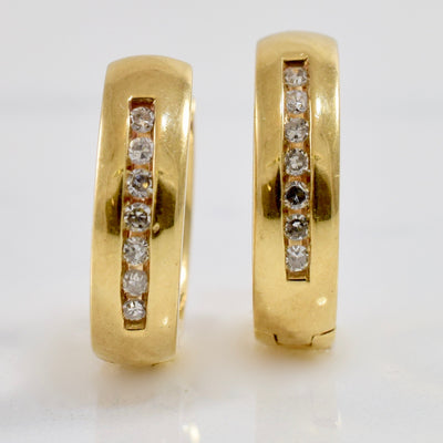 Channel Set Diamond Hoops | 0.16 ctw |