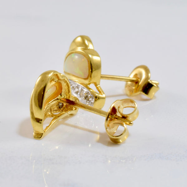Opal and Diamond Earrings | 0.02 ctw |