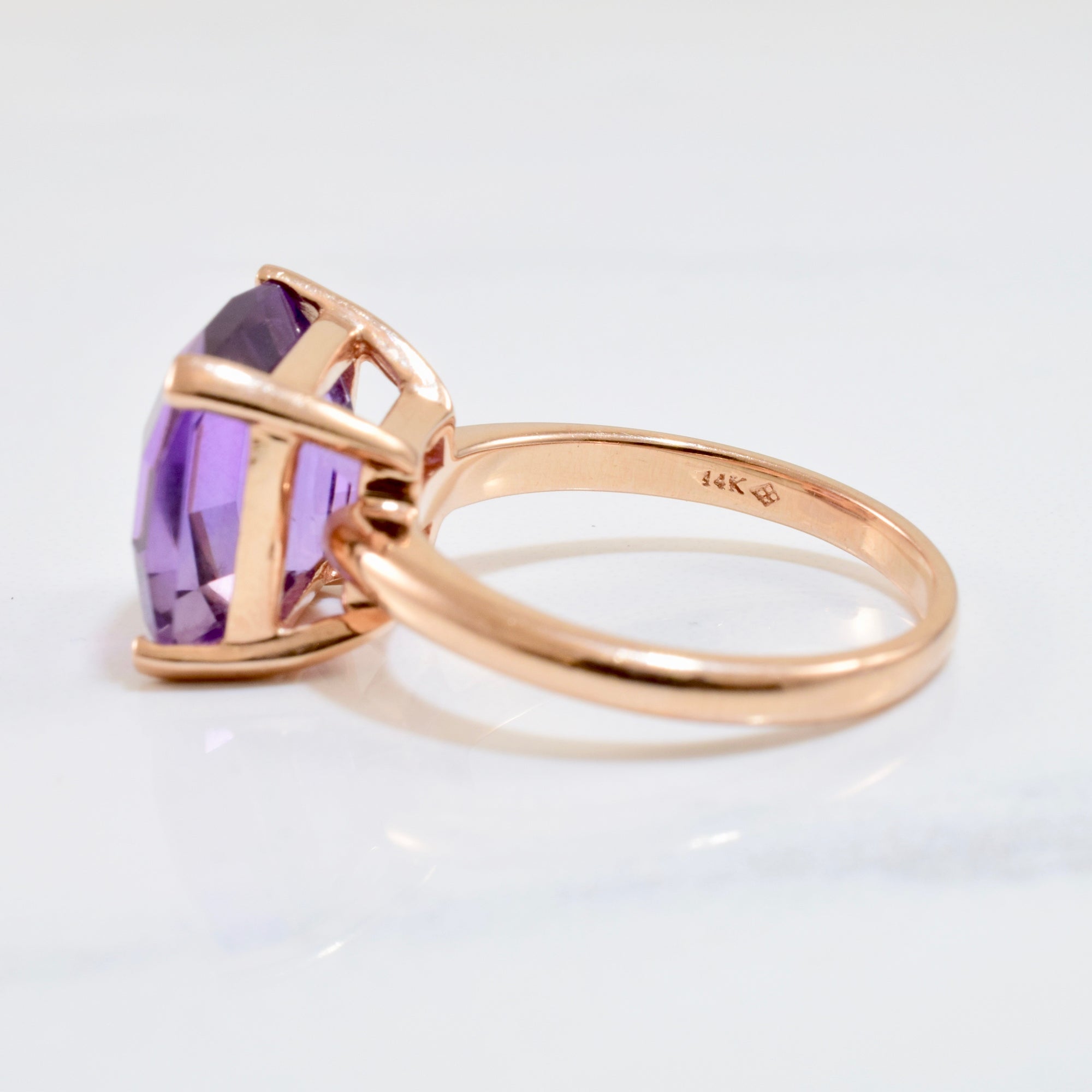 Solitaire Amethyst Ring | SZ 7 |