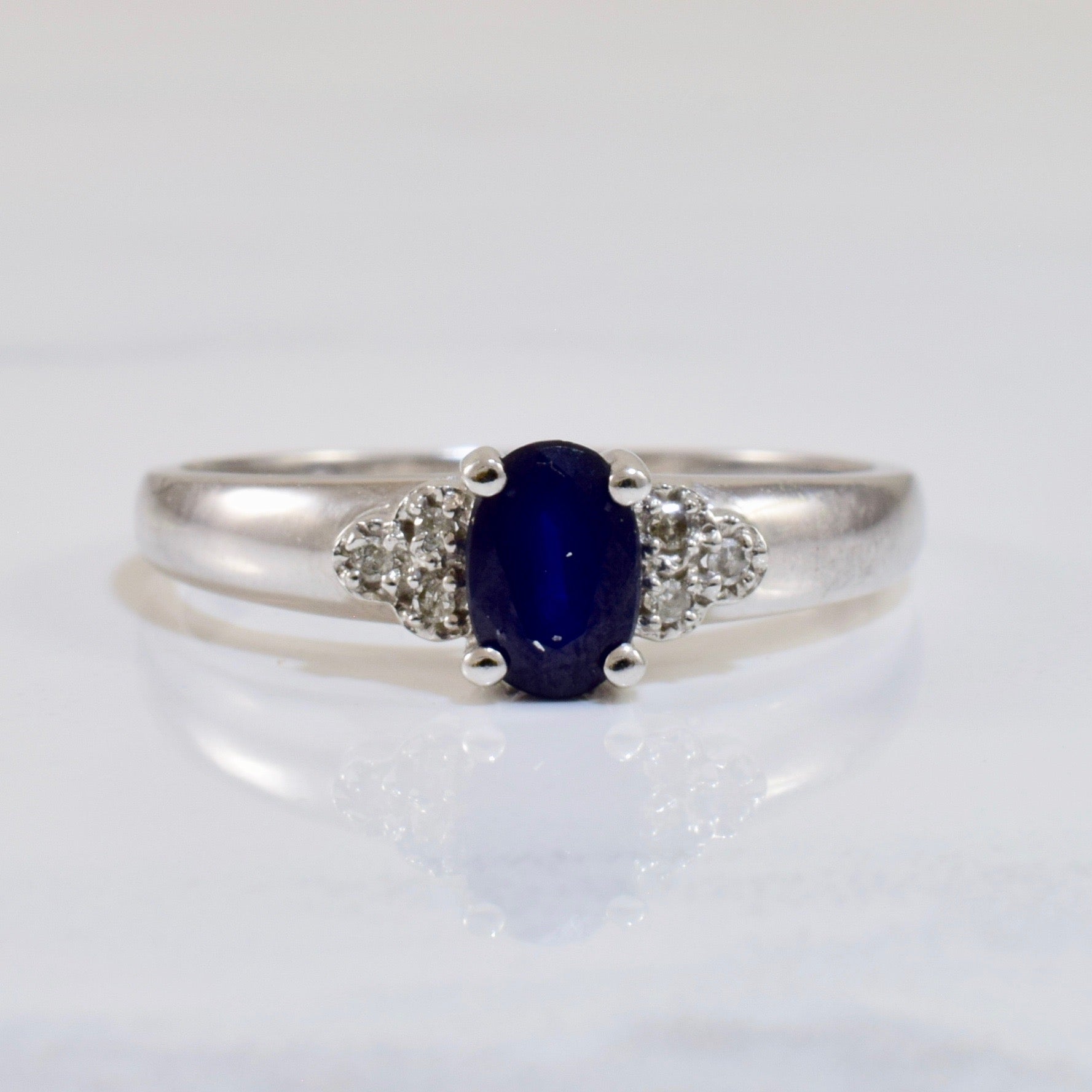 Sapphire and Diamond Ring | 0.02 ctw SZ 6.5 |