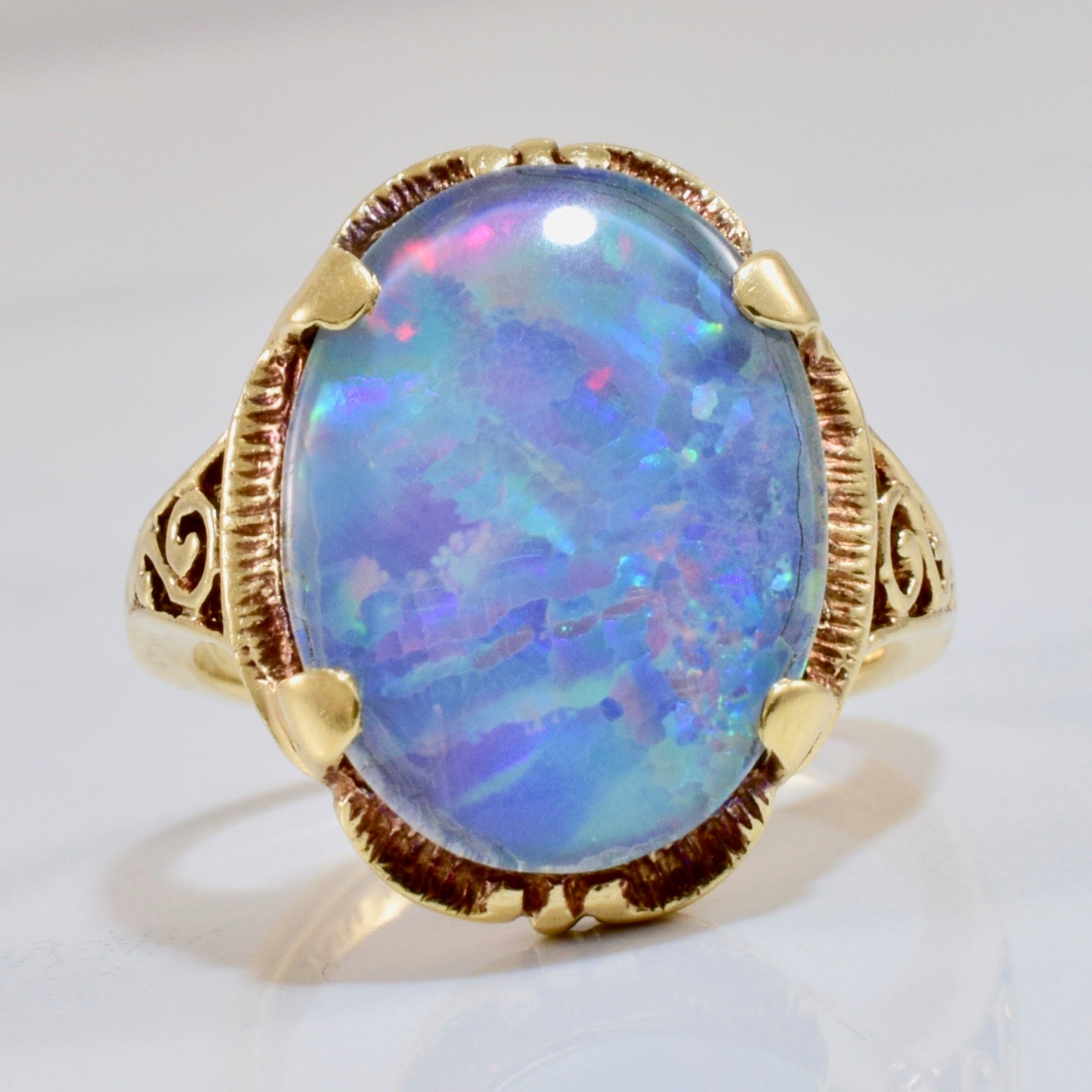 Solitaire Cabochon Opal Ring | SZ 6 |