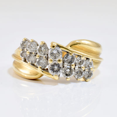 Bypass Diamond Cluster Band | 0.84 ctw SZ 7.25 |