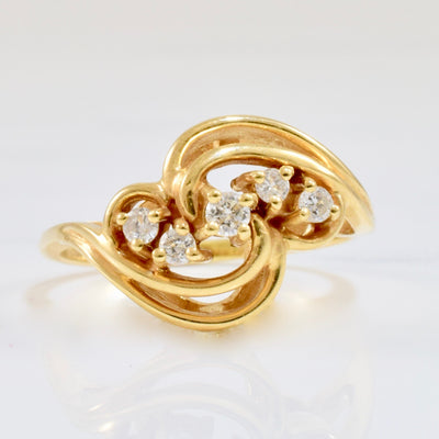 Diamond Bypass Ring | 0.15 ctw SZ 5.5 |