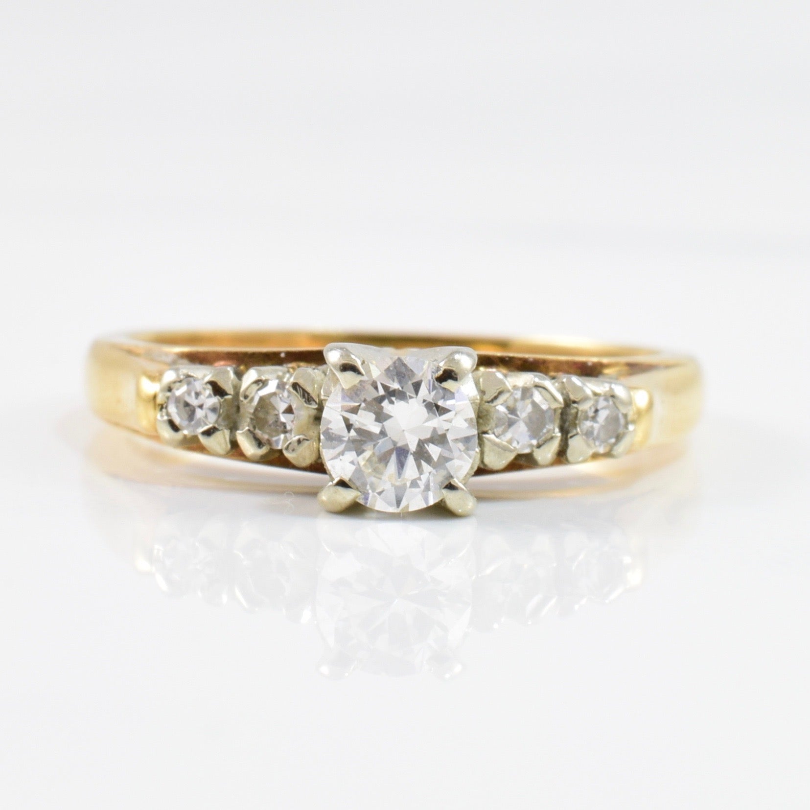 'Birks' Retro Era Diamond Engagement Ring | 0.32 ctw SZ 4.25 |
