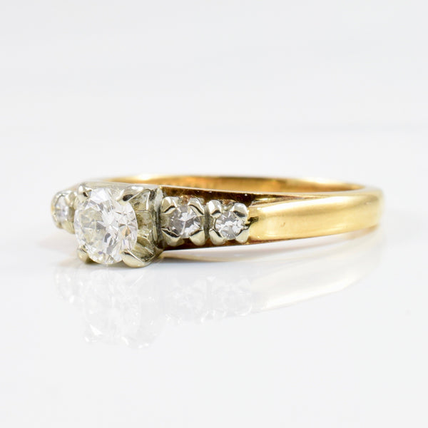 'Birks' Retro Era Diamond Engagement Ring | 0.32 ctw SZ 4.25 |
