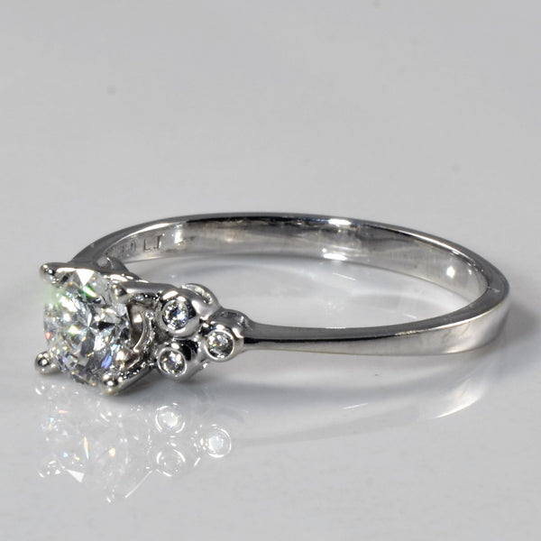'Chow Tai Fook' Cluster Diamond Engagement Ring | 0.55ctw | SZ 7.75 |