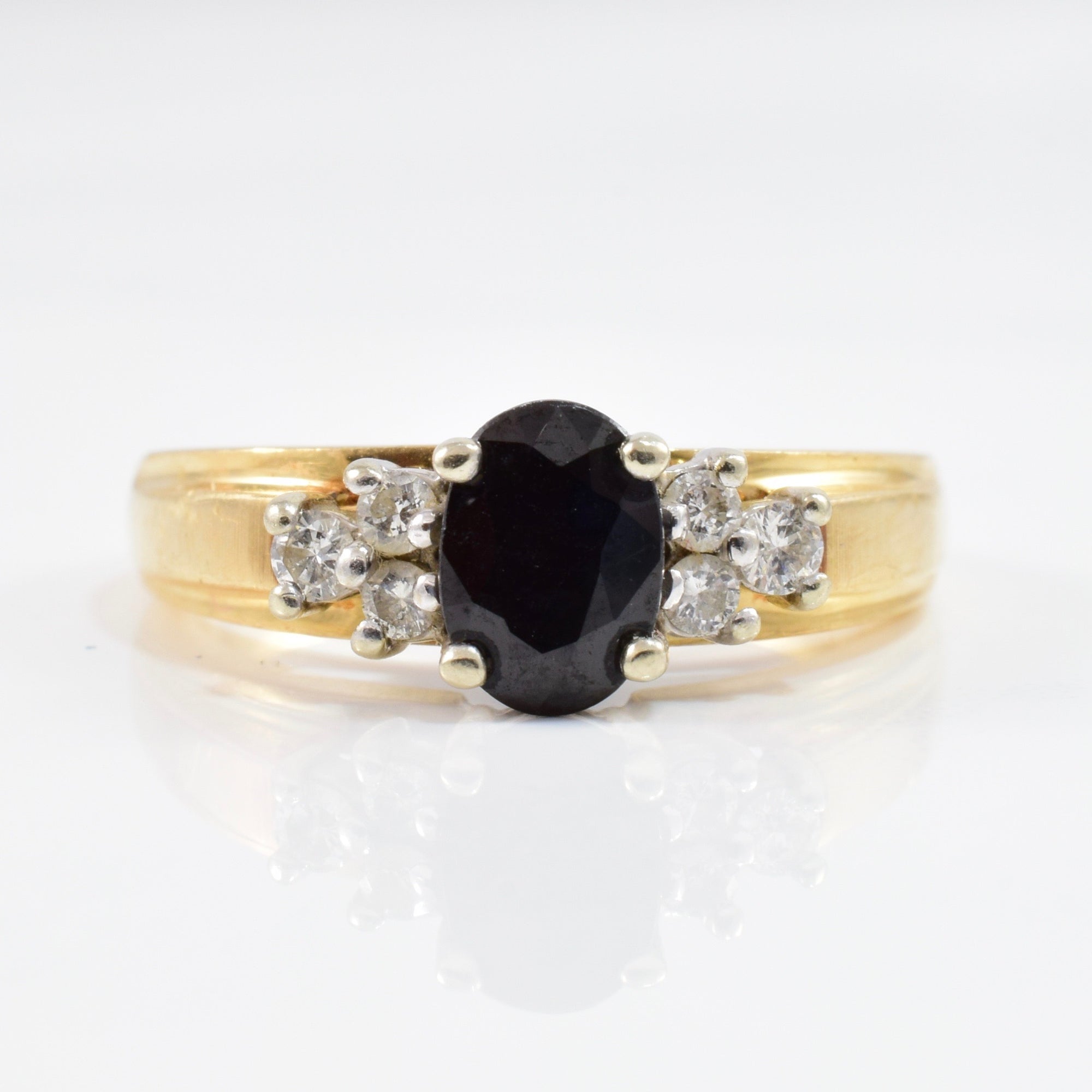 Sapphire and Diamond Ring | 0.16 ctw SZ 7 |
