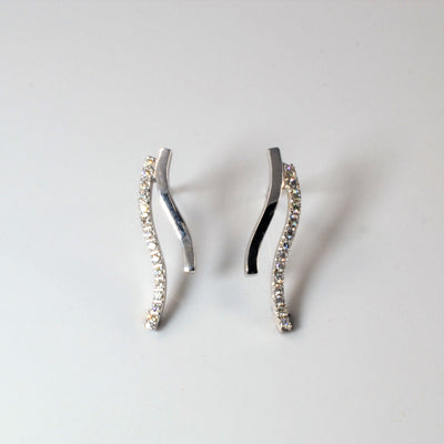 Pave Diamond Journey Stud Earrings | 0.21ctw |