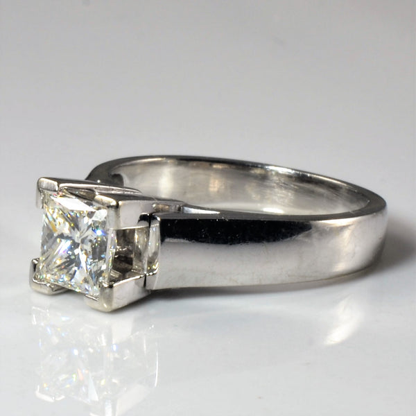 Wide Band Princess Diamond Engagement Ring | 1.01ct | SZ 5.5 |