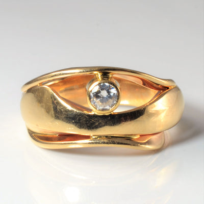 Unique Bezel Cocktail Ring | 0.25ct | SZ 9.25 |