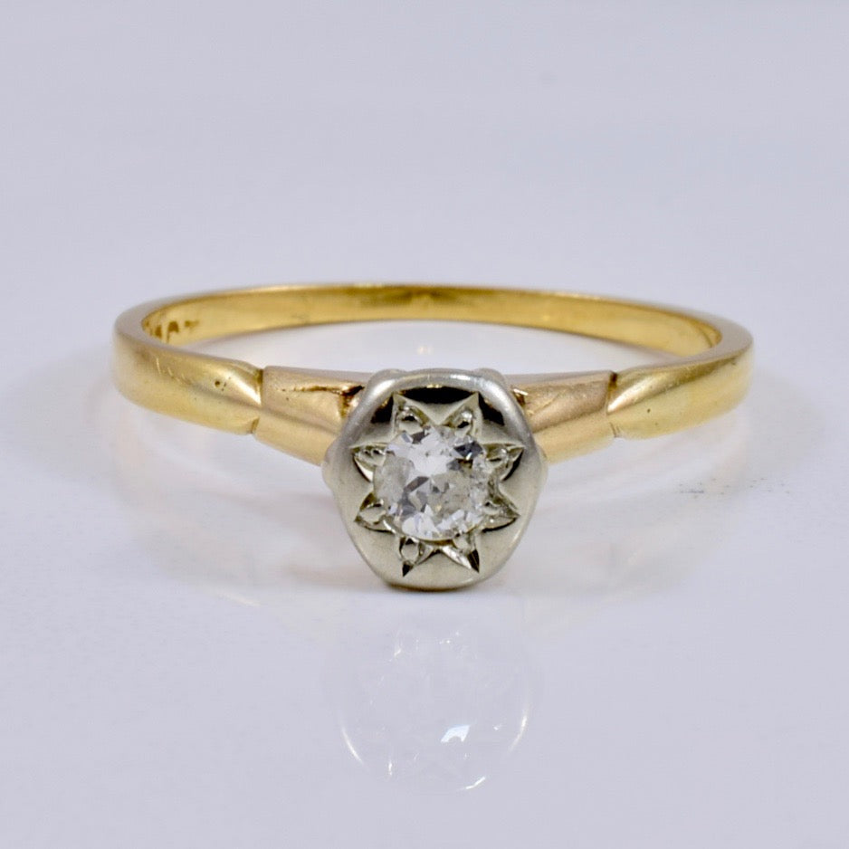 Edwardian Star Set Old European Cut Diamond Ring | 0.11ct | SZ 6 |