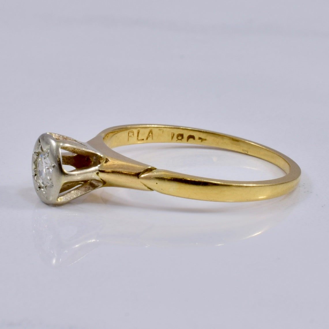 Edwardian Solitaire Diamond Ring | 0.11ct | SZ 6 |