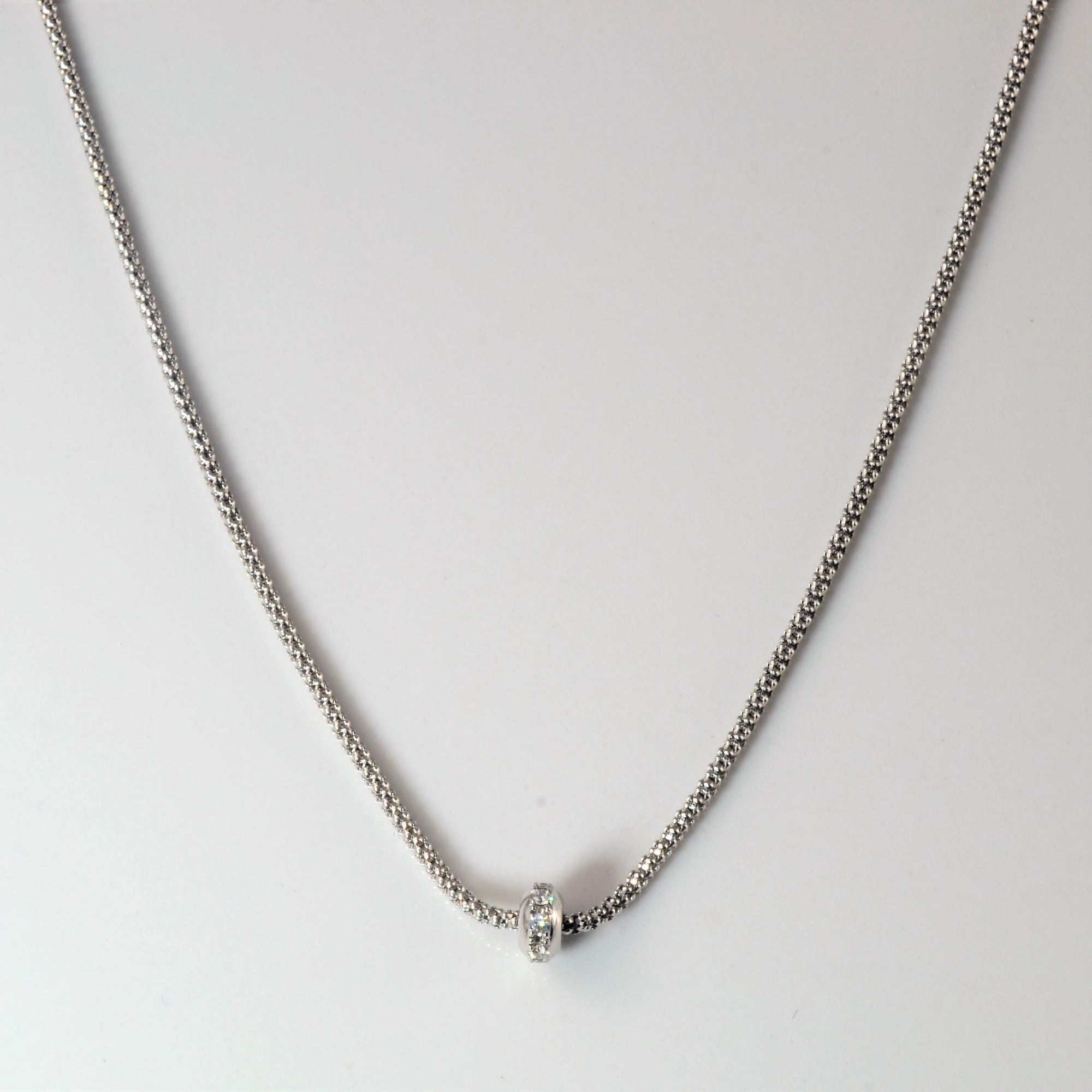 ‘FOPE’ Prima Diamond Rondel Necklace | 0.18ctw | 16