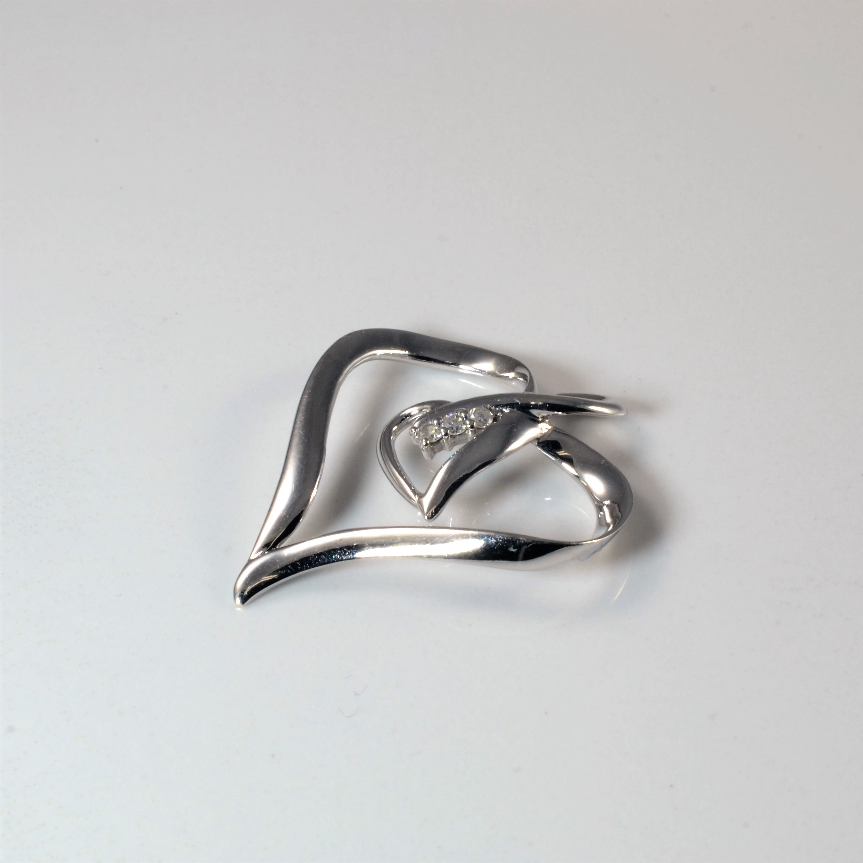 Double Diamond Heart Pendant | 0.06ctw |