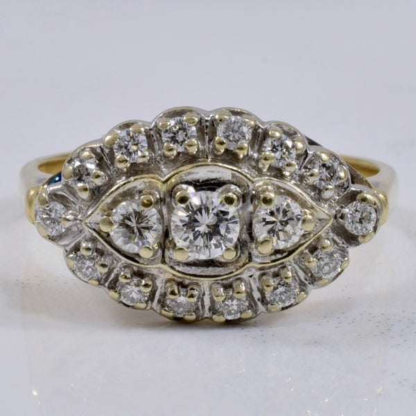 Retro Diamond Cluster Ring | 0.52 ctw SZ 7.5 |